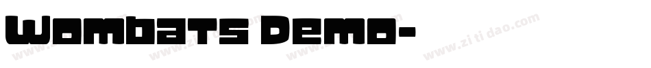 Wombats Demo字体转换